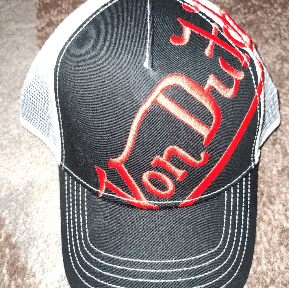 Von Dutch Black and White Trucker Cap with Red Embroidery - Picture 4 of 6